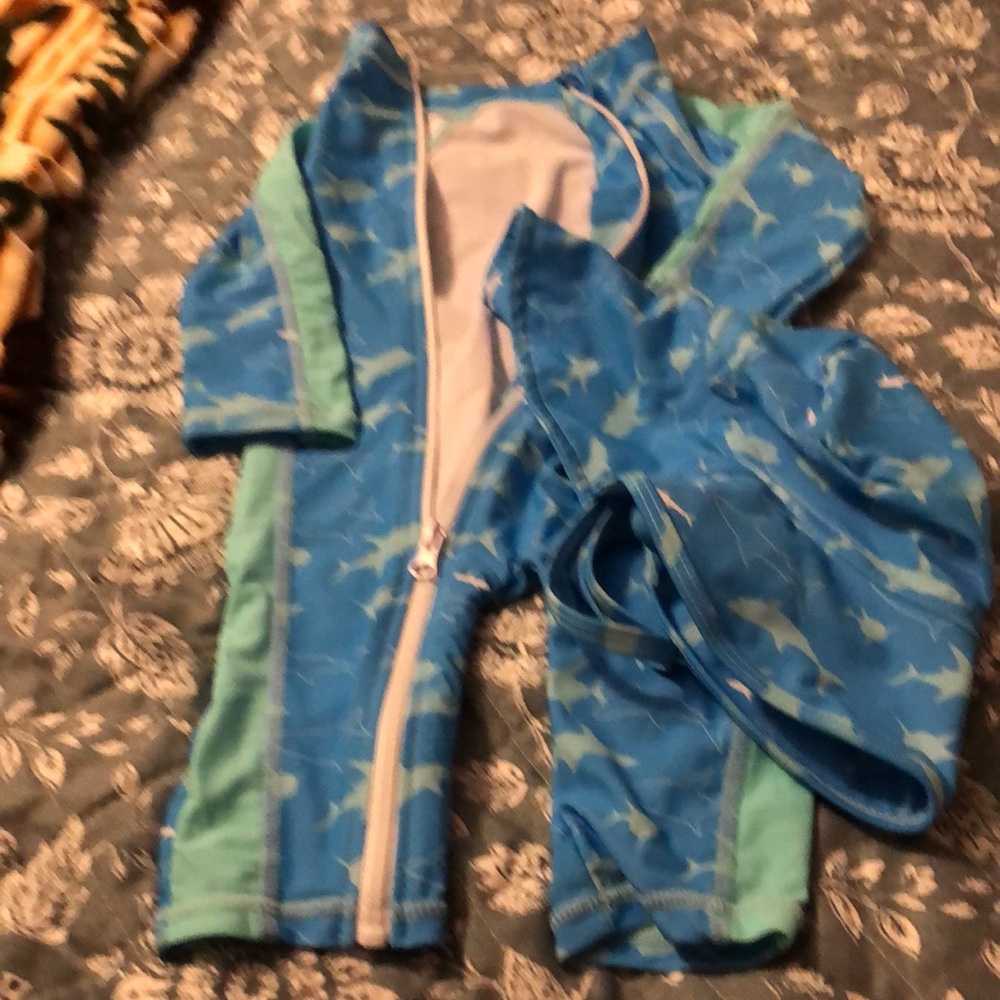 Amazon EUC 6-9 Month Boys Sunsuit